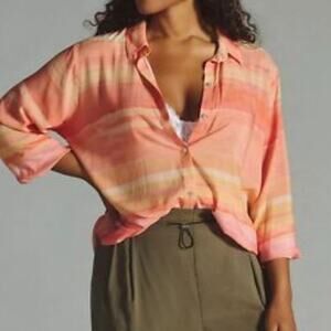 Cloth & Stone Printed Button-down colorful rayon top Size Small Great condition